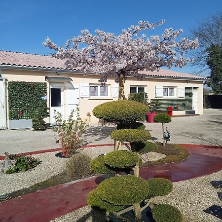 une pause quelque part au jardin des érables et des niwakis Saint-Medard-de-Guizieres Exterior foto